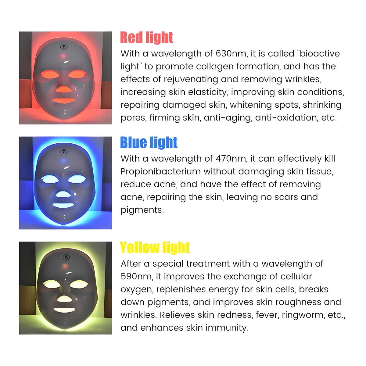 Halofaire Glow Mask — 7-Color LED Light Face Mask