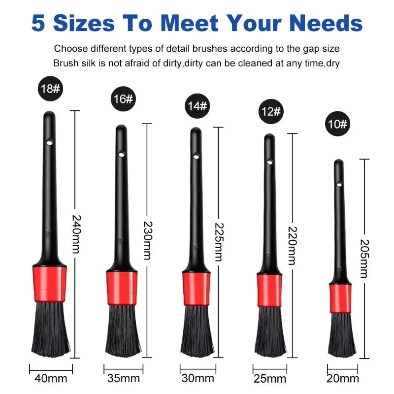 Apex Drive Interior Detailing Brush Kit (5-Piece)